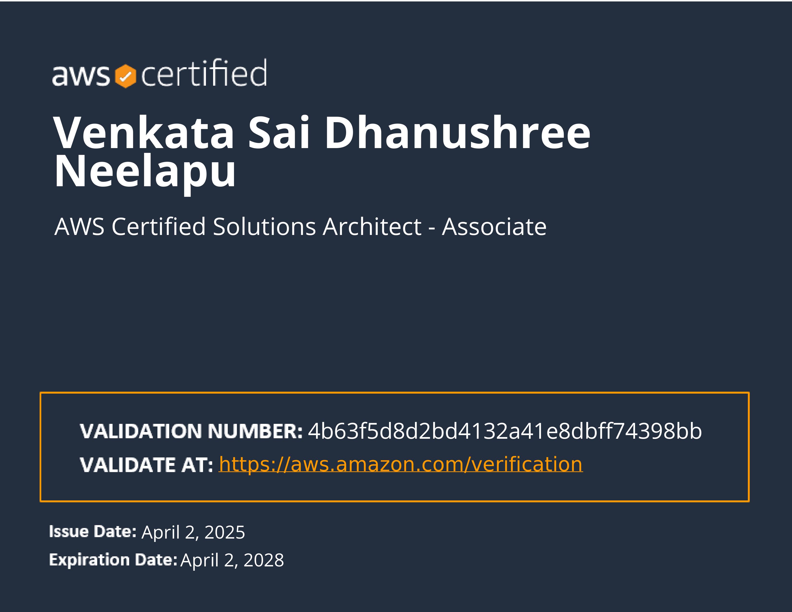 AWS Certified Solutions Architect